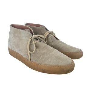 Common Projects Tan Suede Leather Chukka Sneakers Made in Italy sz EU44 Boho